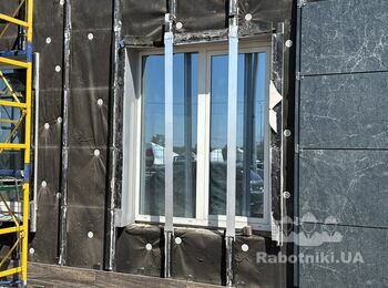 Монтаж керамогранитной плитки на Вентилированный Фасад