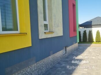 Нанести тонированный барашек на два окна
