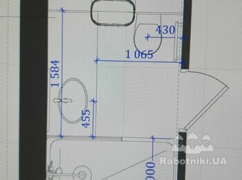 Укладка плитки 4,5 м2 санвузол