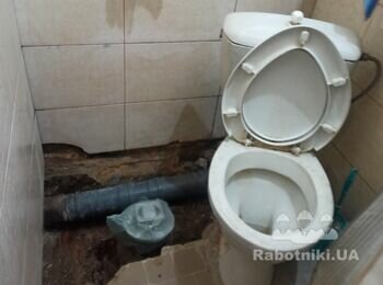 Стяжка пола в душе. 2 кв.м