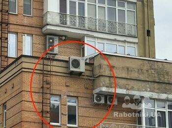 Влаштування водостічної системи з тераси 5 поверху