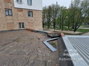 Ремонт покрівлі, відновлення парапетів, гідроізоляції