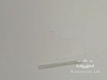Фарбування стін у білий колір, замазування дир