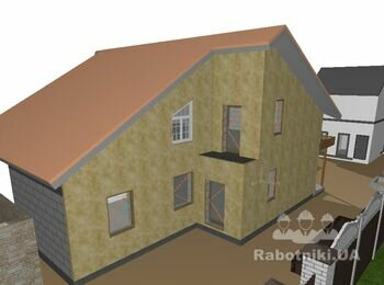 Фасад мінватой 350 м.кв