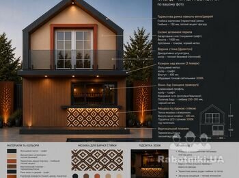 Фасад мінватой 350 м.кв