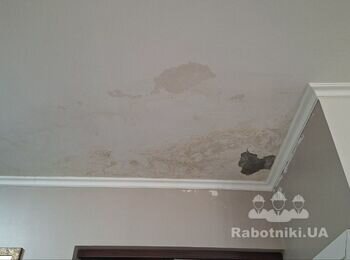 Исправить потолок после затопления