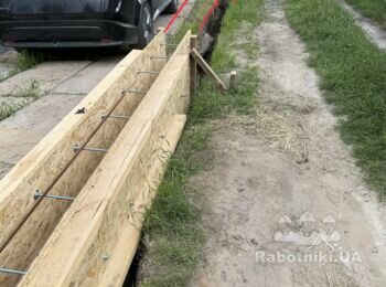 Фундамент під габіоний паркан