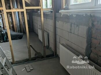 Штукатурка стін з піноблоку та цегли