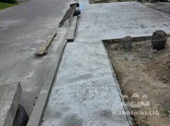 Тротуарная плитка на бетон (Временная укладка 25 кв)