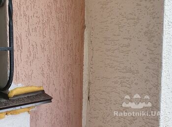 Часткове відновлення фасаду, відновлення зовнішніх відкосів на вікнах