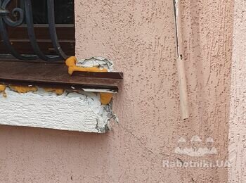 Часткове відновлення фасаду, відновлення зовнішніх відкосів на вікнах