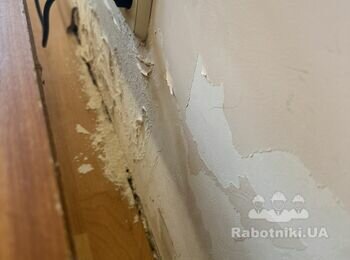 Локальний ремонт стін після затоплення, підготовка під фарбування