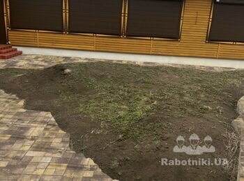 Укладка травертина на цоколь