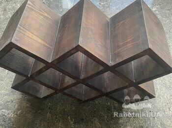 Сделать деревянную стойку под бутылки