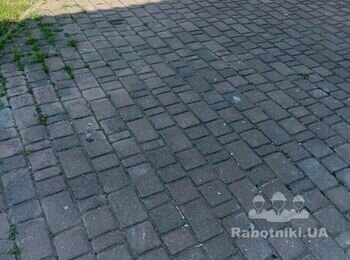 Перекладка тротуарної плитки у дворі приватного будинку