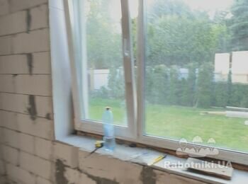 Штукатурка гіпсова 70м2 по газоблоку , можливо в ручну , Подмості є
