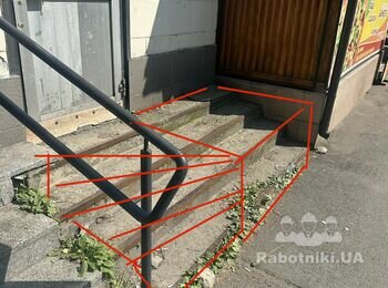 Площадка з фемки для входу в приміщення