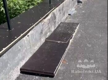Влаштування парапетної накривки в нахльост
