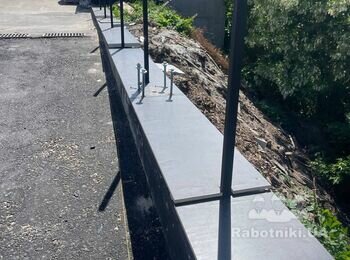 Влаштування парапетної накривки в нахльост