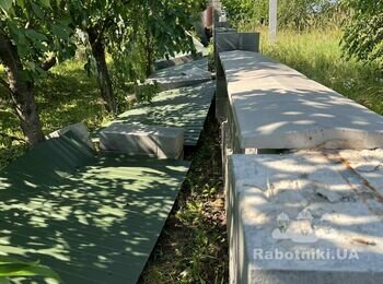 Поставить забор из блоков и профнастила
