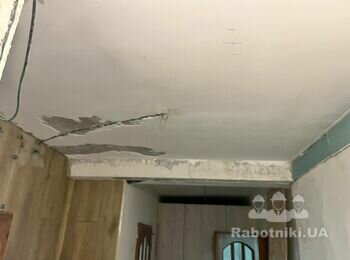 Шпаклювання стін і стелі під покраску і шпалери + фарбування стелі