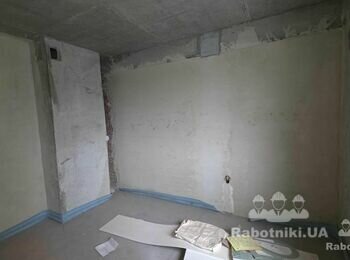 Підготовка стін під покрасу (стін після забудовника)