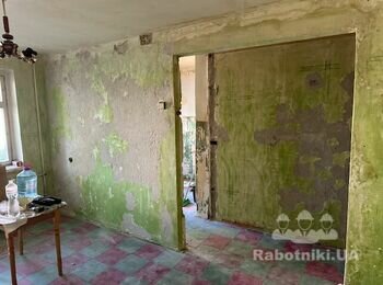Подготовка стен 3 комн. квартиры к штукатурке и шпаклевке