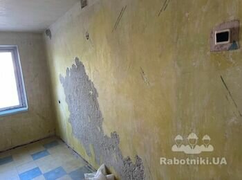 Подготовка стен 3 комн. квартиры к штукатурке и шпаклевке