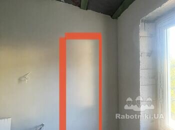 Вирізати отвір для дверей у піноблоці