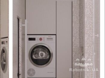 Необхідно зібрати вбудовану шафу в санвузол