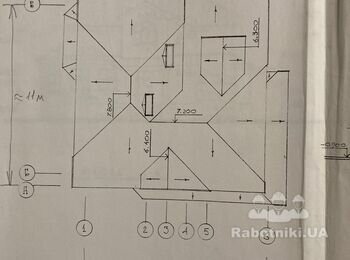 Монтаж даху з бітумної черепицею з демонтажем попереднього покриття
