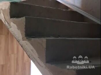 Сборка, покраска и монтаж кованых перил на бетонную лестницу (6 м.пог.