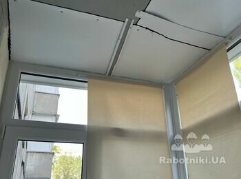 Утеплення та монтаж стелі на балконі