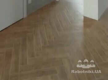 Покласти 30+ кв.м ламінату ялинка матеріал на обєкті