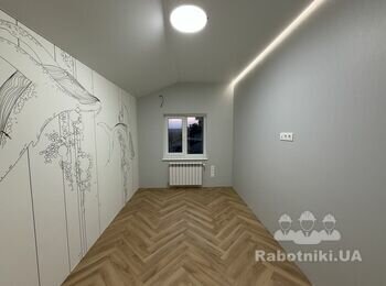 Покласти 30+ кв.м ламінату ялинка матеріал на обєкті