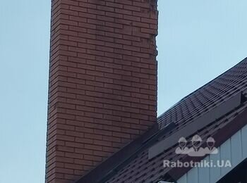 Обшив комина профнастилом