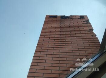 Обшив комина профнастилом