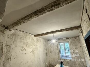 Ручна штукатурка стін старого будинку в селі (с. Шпендівка), 200 кв.м