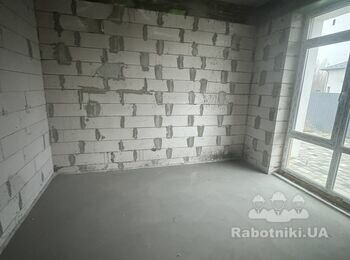 Штукатурка дуплексу 95 метрів. По стінах 382 м2