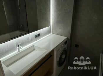 Комплексний ремонт ванної кімнати з нуля в новобудові ДБК