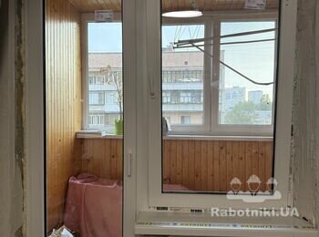 Відкоси на балконний блок + затірка
