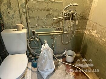 Штробление и монтаж ппт сантехника в ванную