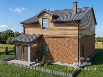 Построить каркасный 2 этаж и кровлю 1 этажного дома 75 м2