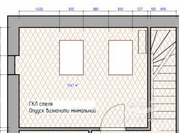 Монтаж потолку з гіпсокартону в дитячій кімнаті з мансардними вікнами
