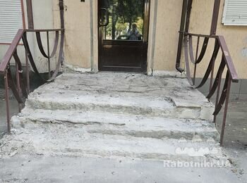 Ремонт фасада пола, ступенек, кладка плитки