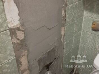 Встановити плитку 1м.кв та унітаз