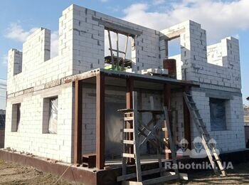 Перегородки з цегли,перемички,армопояс,бетонування,зварювання,покрівля