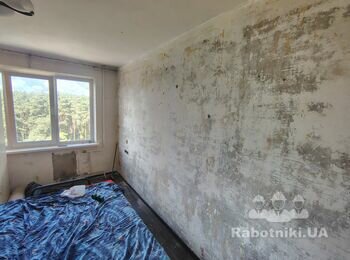 Підготовка стін та поклейка шпалерів (3 кімнати)