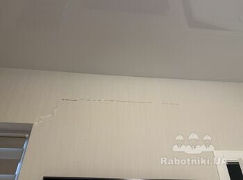 Заделать трещину в газоблоке, переклеить обои