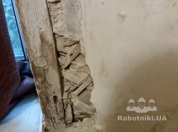 Штукатурка по маякам та шпаклювання, укладка OSB та ламінату і т.д